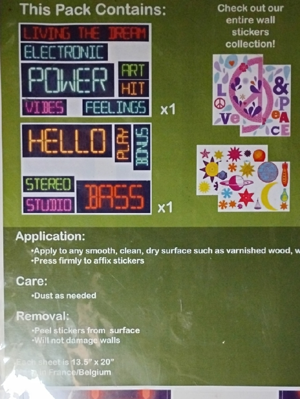 Neon Text & Graphic Sticker Pack - Multi-Color - Picture 2 of 4